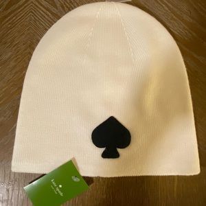SOLD!!!KATE SPADE Spade beanie cream